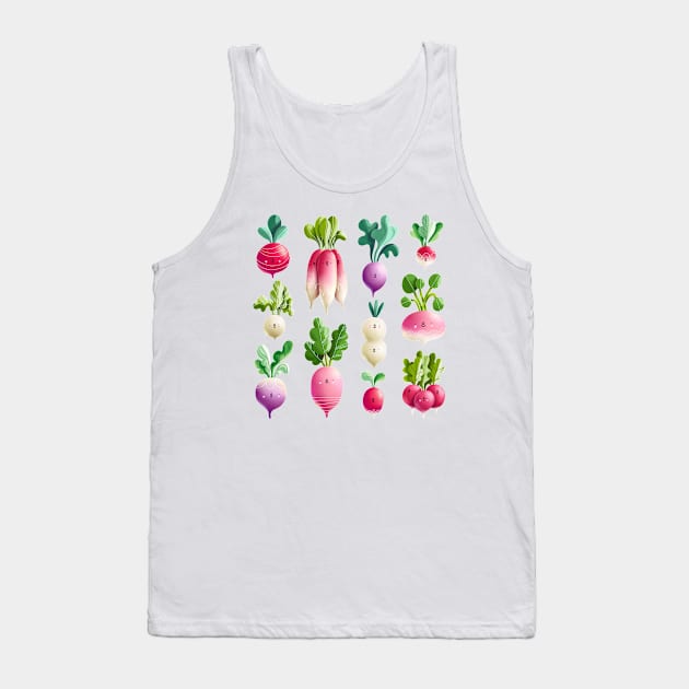 Fresh farm market radish Tank Top by Stolenpencil